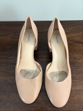 Alex Marie Nude Blush D'Orsay Block Heel Pumps